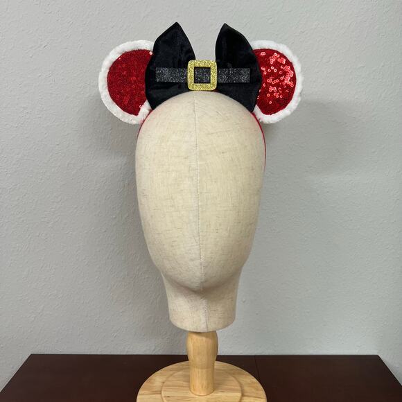 🎄 Santa Claus Minnie Ears | Disney-Inspired Christmas Mouse Ears Headband - Picture 4 of 5